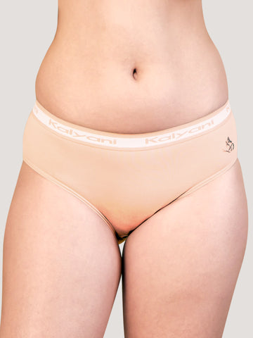 Kalyani Jazzie Hipster Coverage Cotton Lycra Panties for Girls | Pack of 3 (Light Colour - 3 Different Colour))