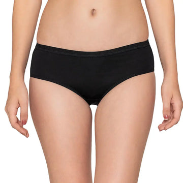 Kalyani Zanny Hipster Coverage Cotton Lycra Panties for Girls | Pack of 1 (dark Colour) black